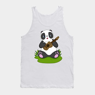 Panda Musician Guitar Music Tank Top